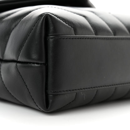 Saint Laurent Calfskin Y Quilted Monogram Toy Loulou Crossbody Bag Black 8 of 10