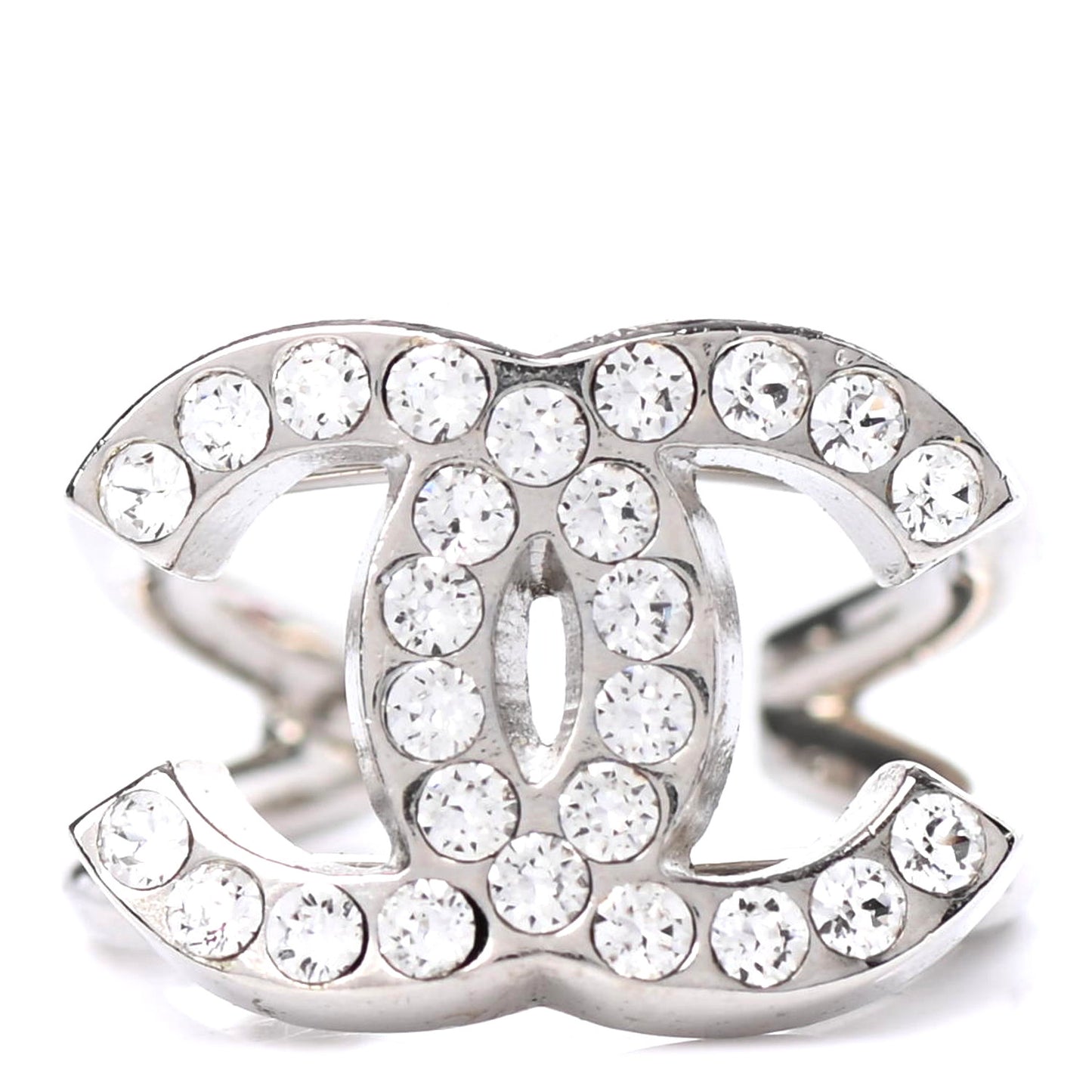 Crystal CC Ring 52 Silver