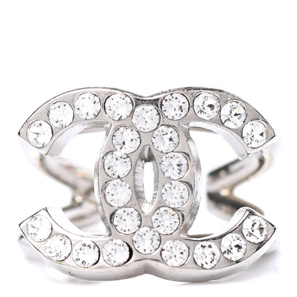 Chanel Crystal CC Ring 52 Silver 1 of 4