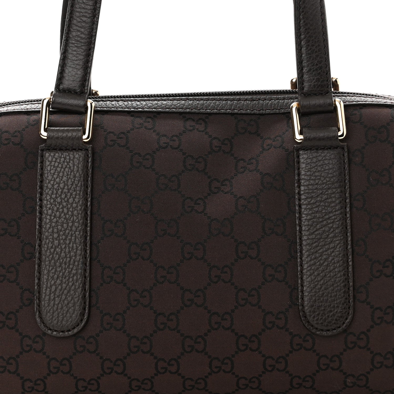 Gucci Nylon Monogram Small Boston Dark Brown 7 of 9