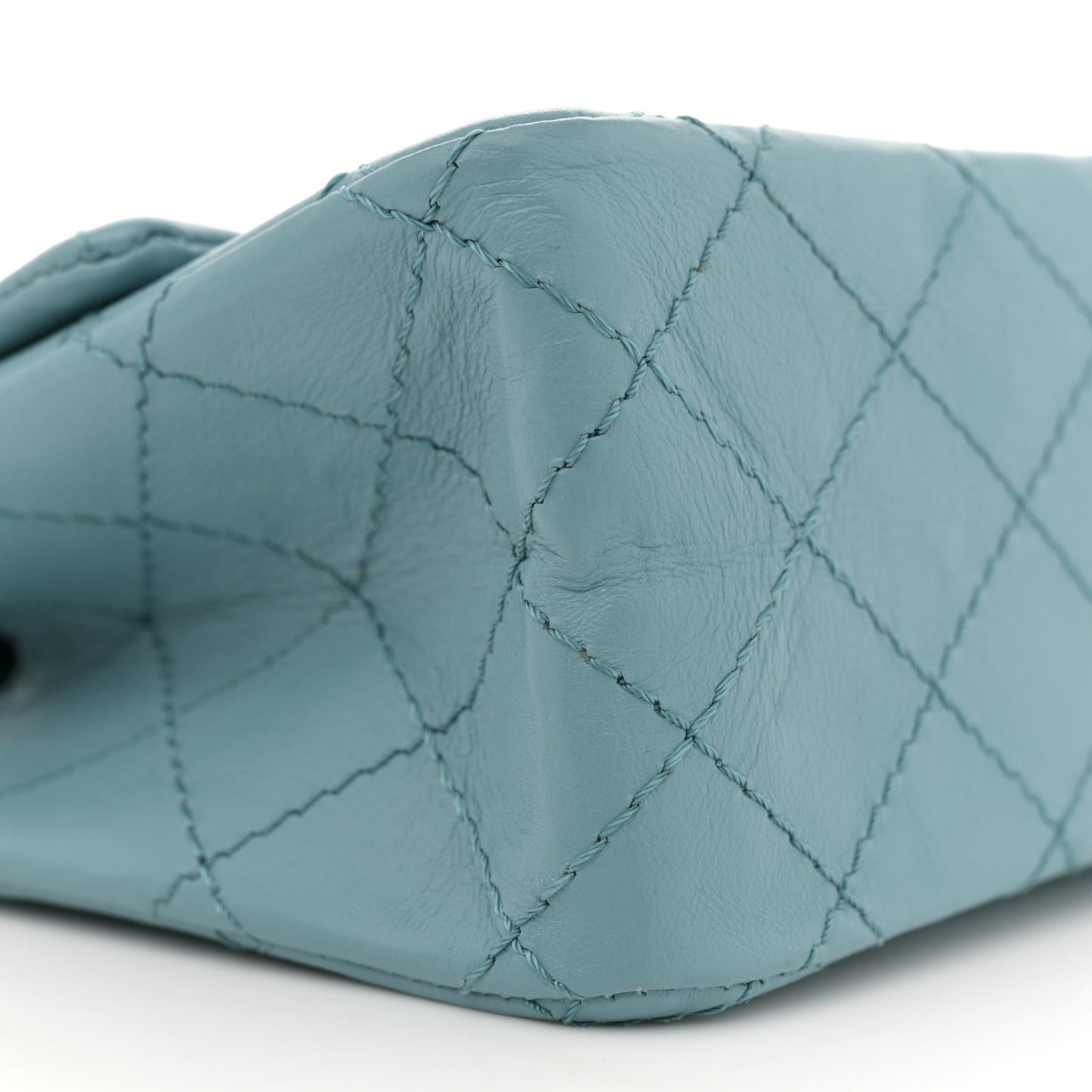 Aged Calfskin Quilted 2.55 Reissue Mini Flap Blue