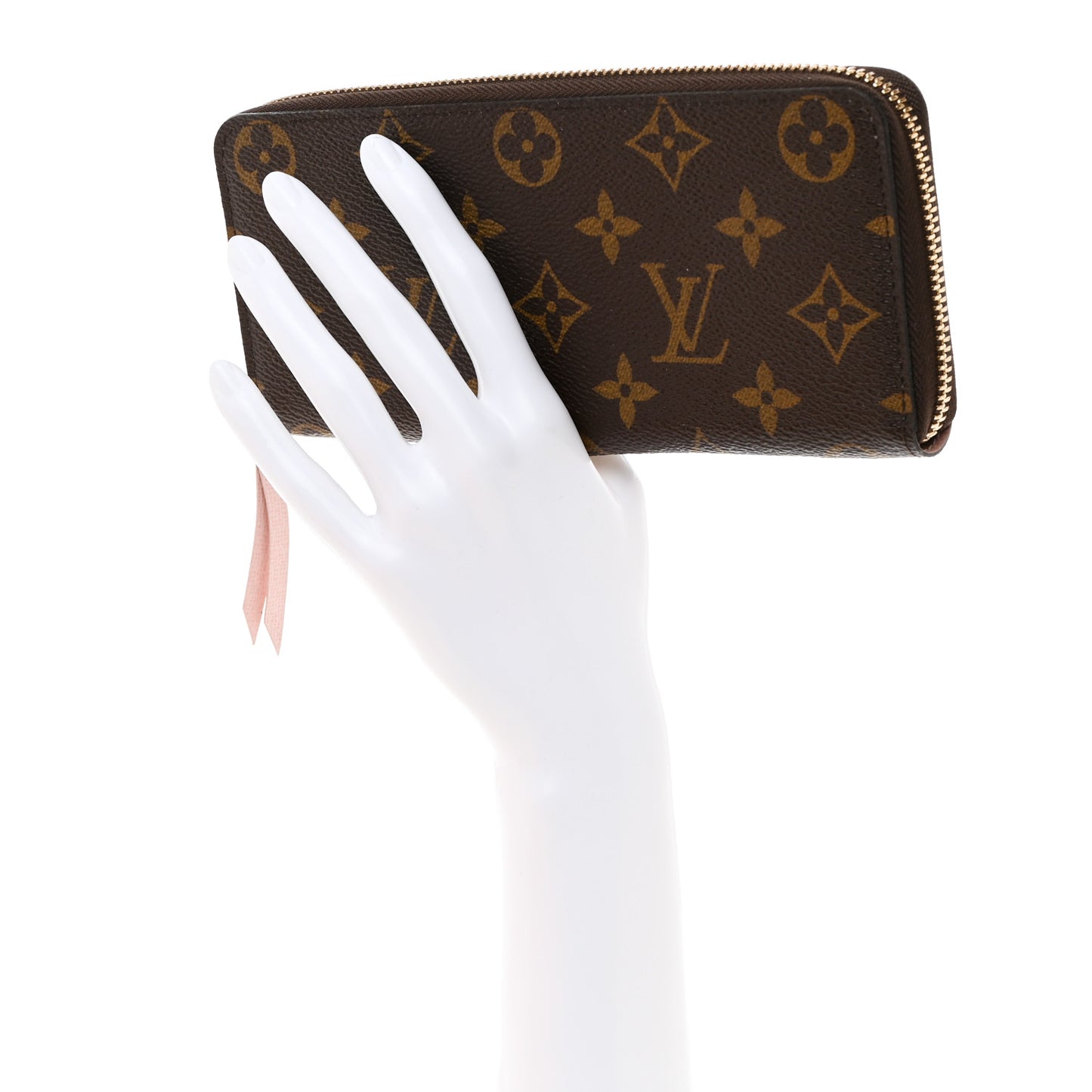 Monogram Clemence Wallet Rose Ballerine