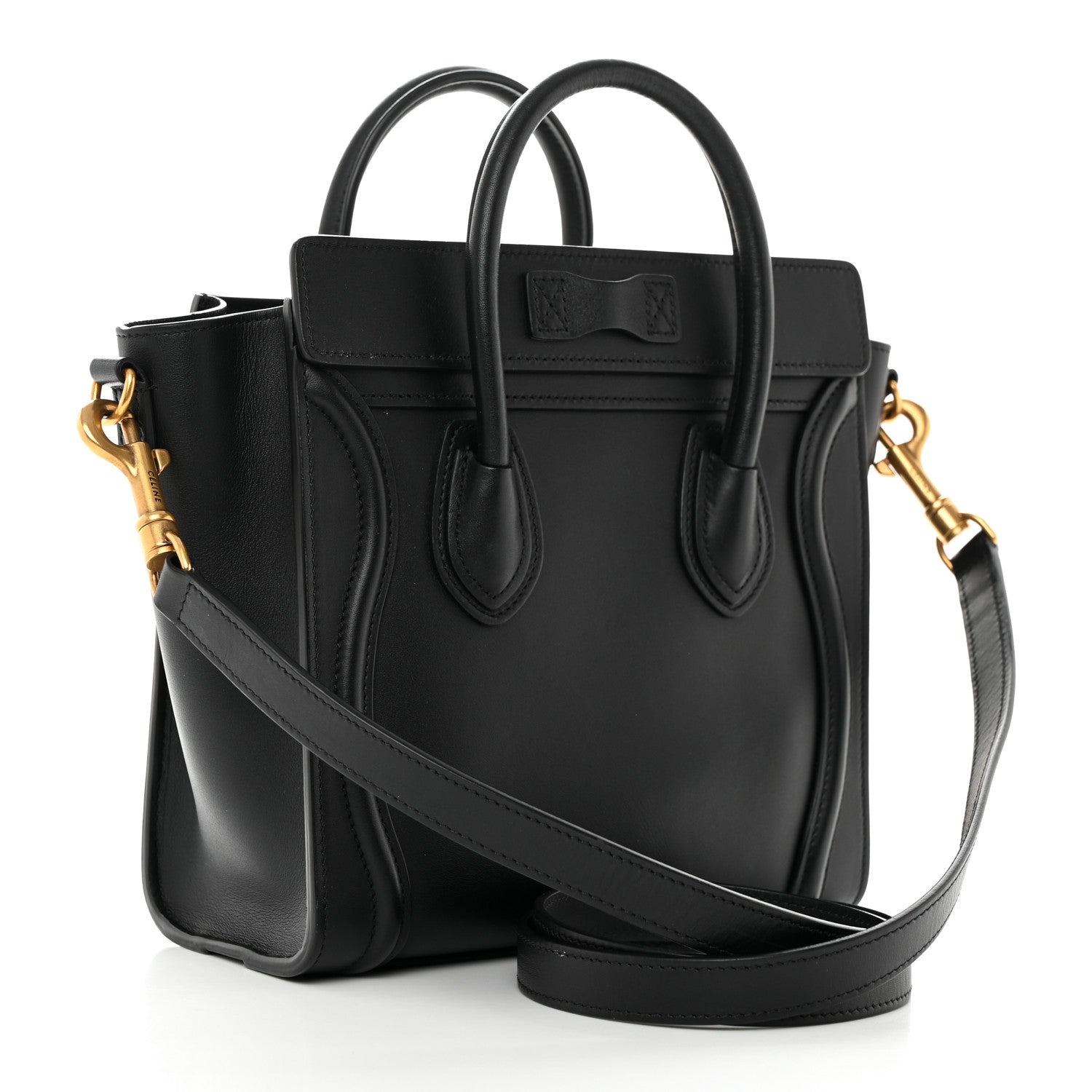 Celine Smooth Calfskin Nano Luggage Black 3 of 13