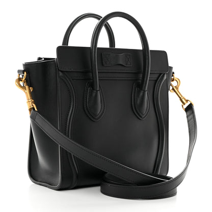 Celine Smooth Calfskin Nano Luggage Black 3 of 13