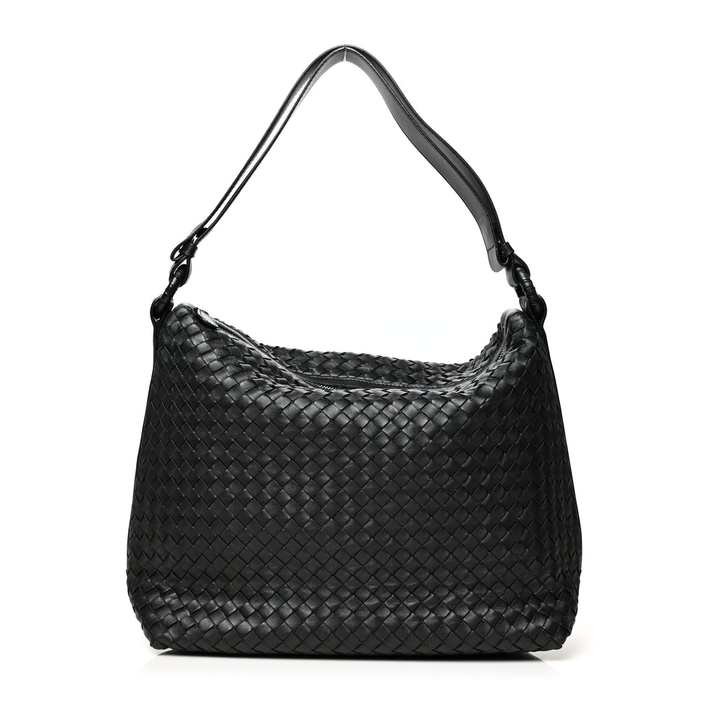 Nappa Intrecciato Shoulder Bag Black