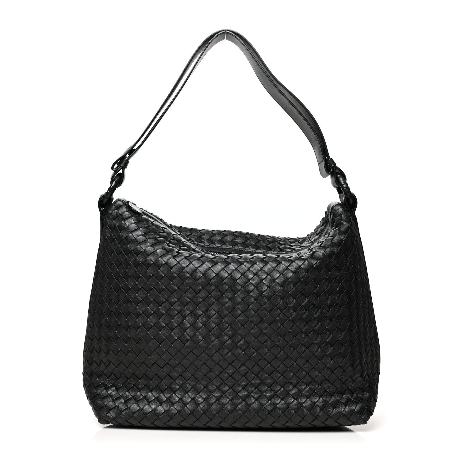 Bottega Veneta Nappa Intrecciato Shoulder Bag Black 1 of 9