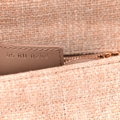 Christian Dior Linen Macrocannage Small Caro Bag Rose 7 of 10