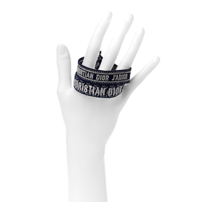 Christian Dior Woven Cotton J'Adior Friendship Bracelet Set Navy 2 of 5