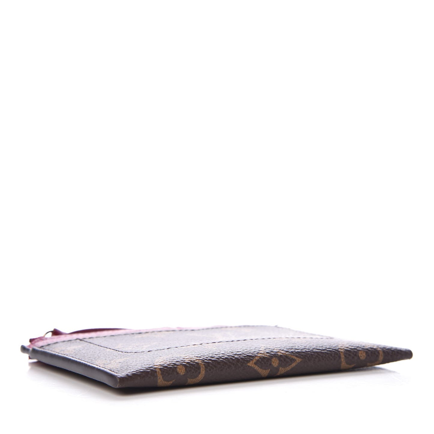Monogram Zipped Card Holder Fuchsia