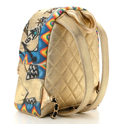 Chanel Graffiti Printed Canvas Street Spirit Backpack Multicolor 3 of 10