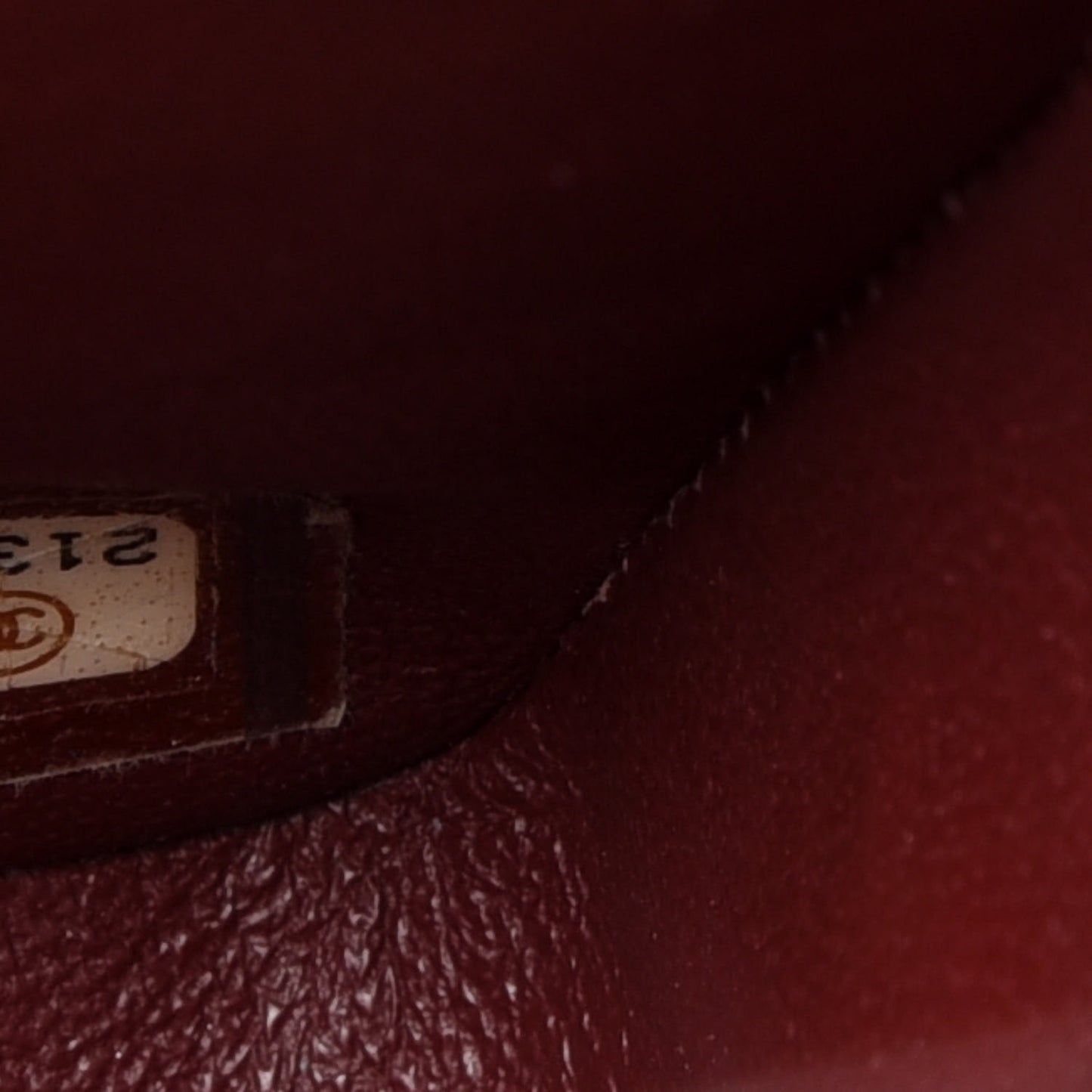 Lambskin Quilted Jumbo Double Flap Burgundy