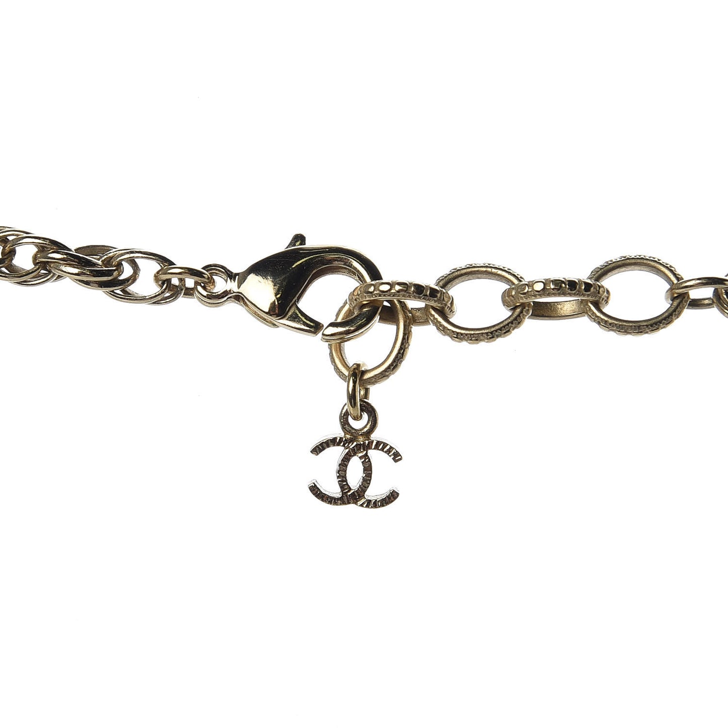 Pearl CC Medallion Necklace Gold