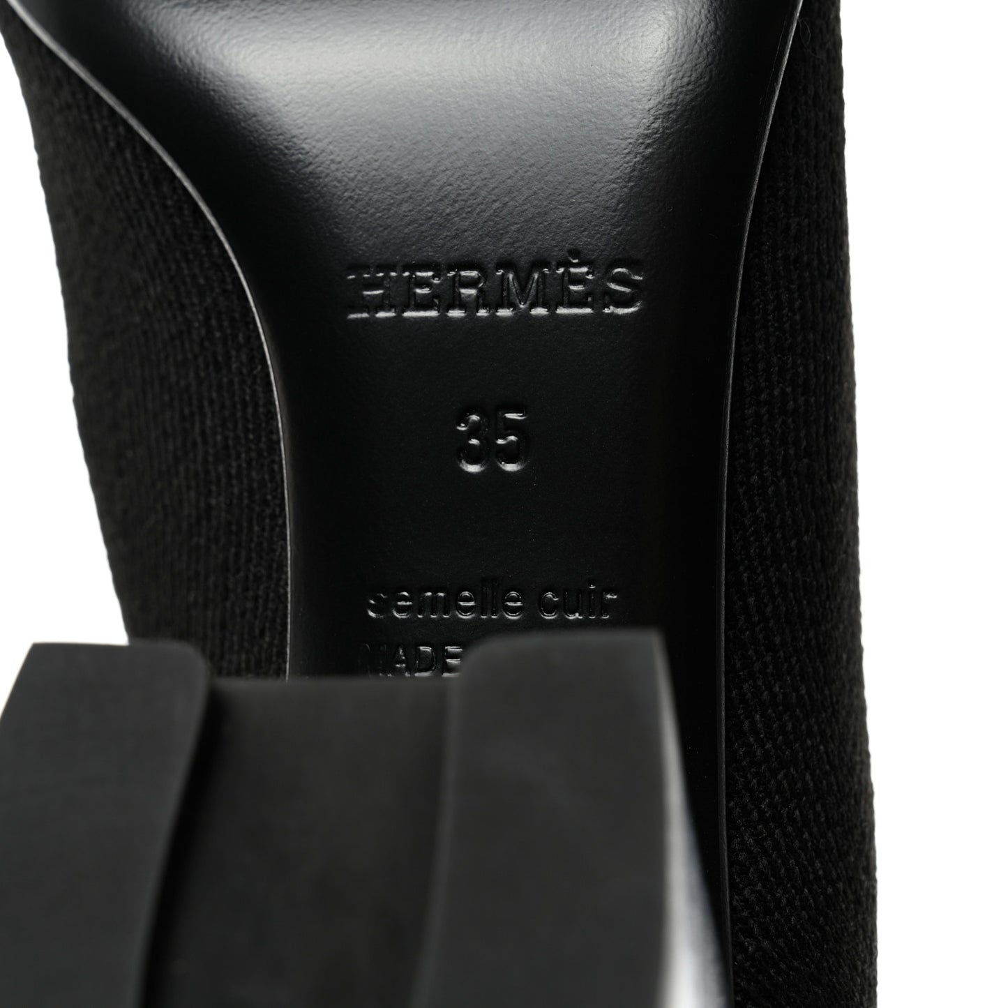 Knit Calfskin Volver Ankle Boots 35 Black