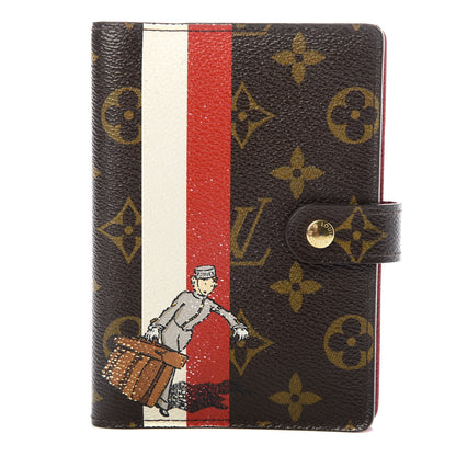 Louis Vuitton Monogram Groom Small Ring Agenda Cover Red 1 of 6