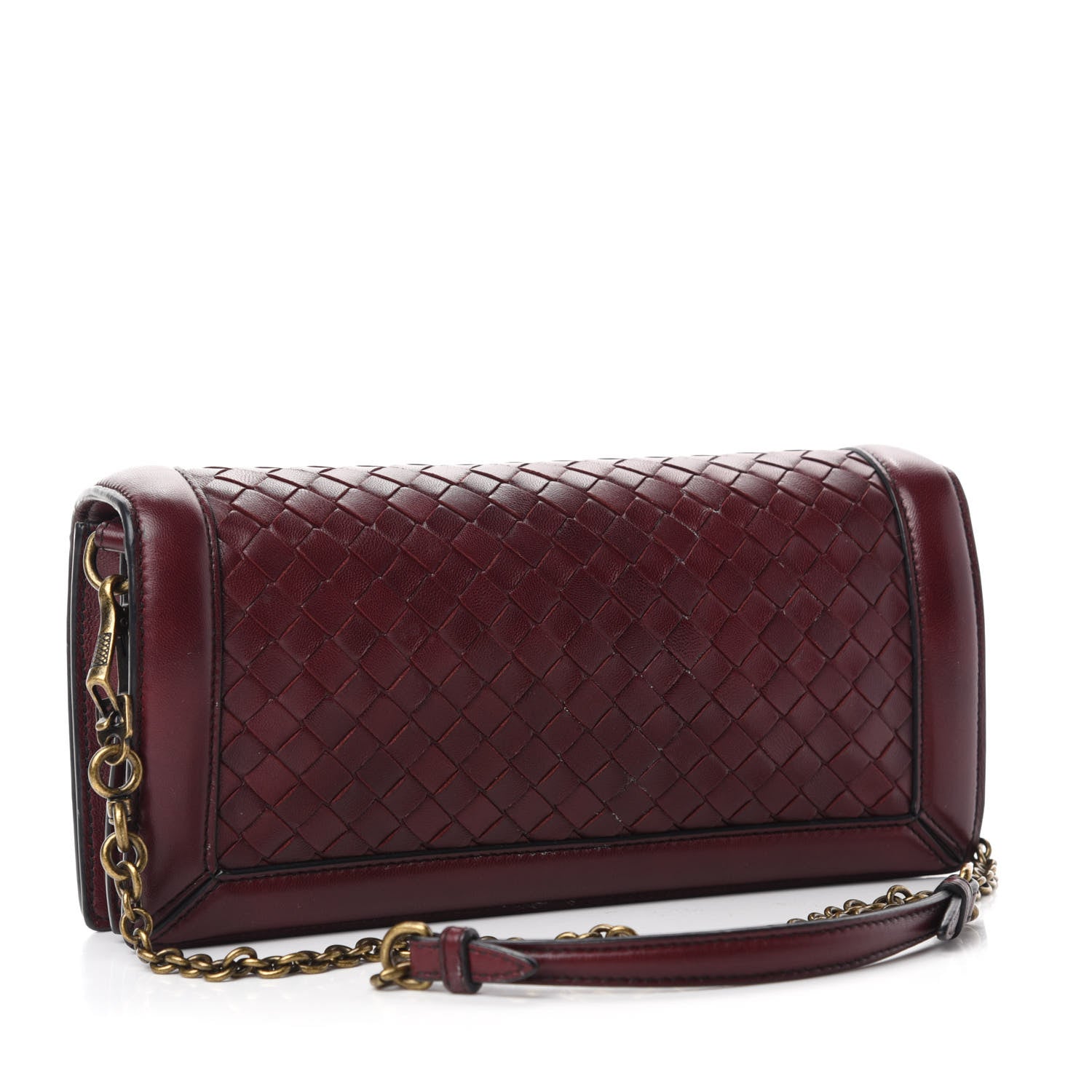 Bottega Veneta Nappa Intrecciato Olimpia Knot Clutch Red 3 of 10