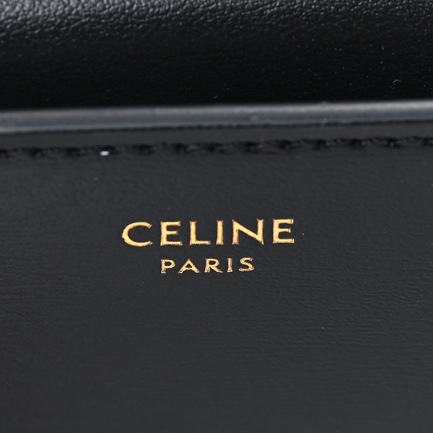 Celine Shiny Smooth Lambskin Small Triomphe Wallet Black 6 of 7