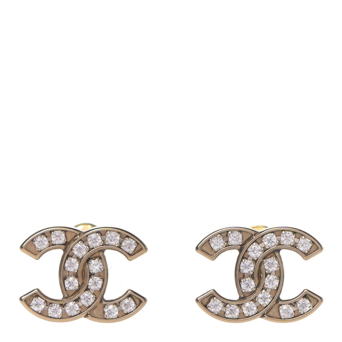 Crystal CC Earrings Gold