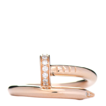 Cartier 18K Pink Gold Diamond Juste Un Clou Ring 48 4.5 1 of 5