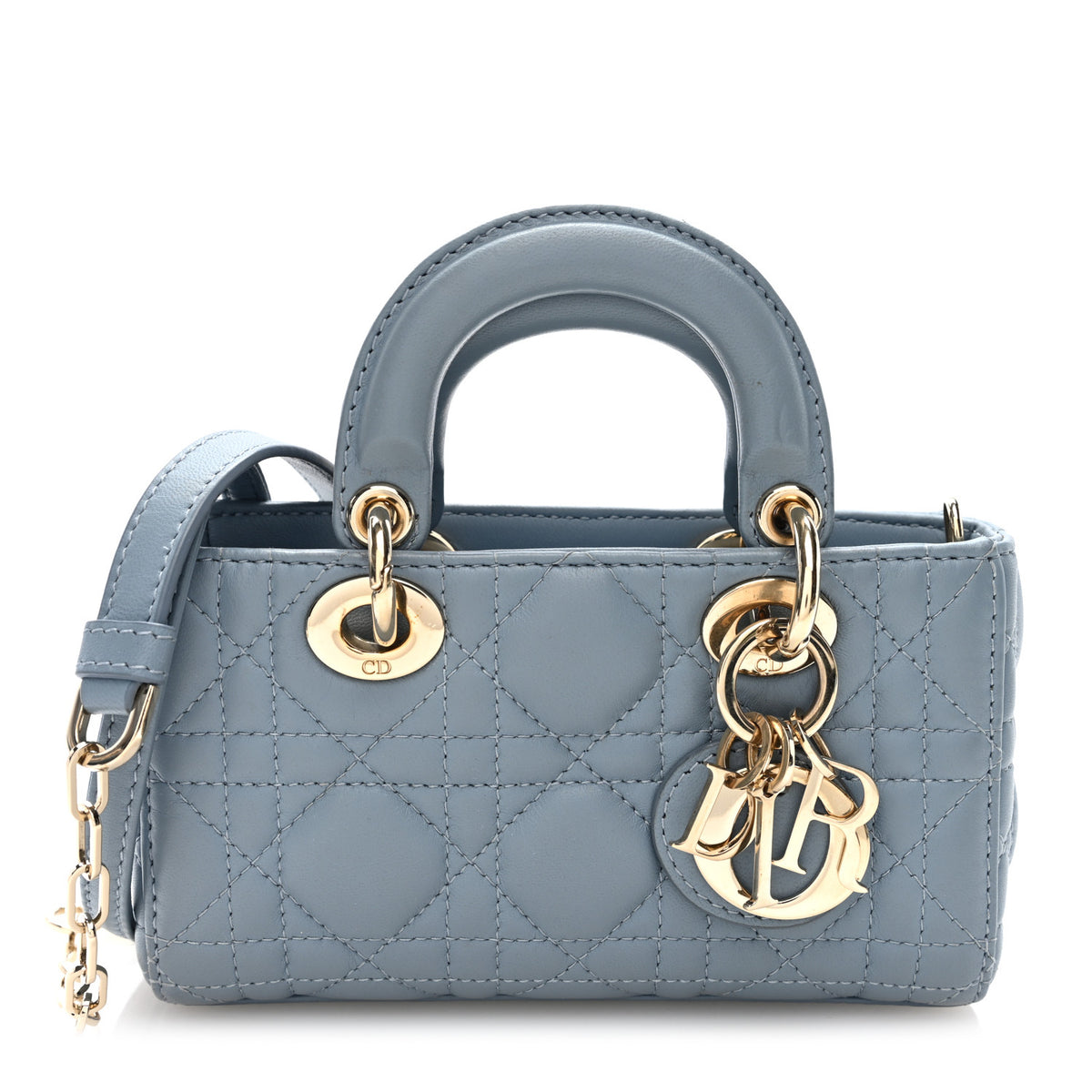 Christian Dior Lambskin Cannage Micro Lady D-Joy  Cloud Blue 1 of 9