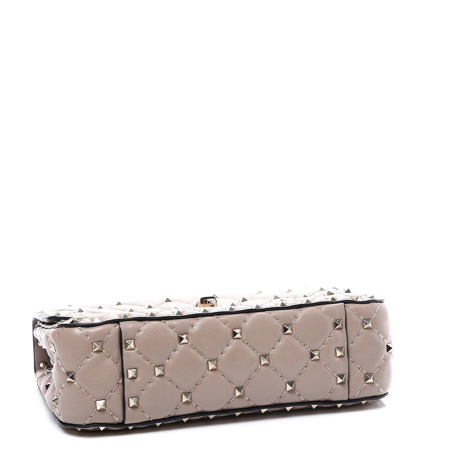 Valentino Garavani Nappa Small Rockstud Spike Shoulder Bag Poudre 3 of 10