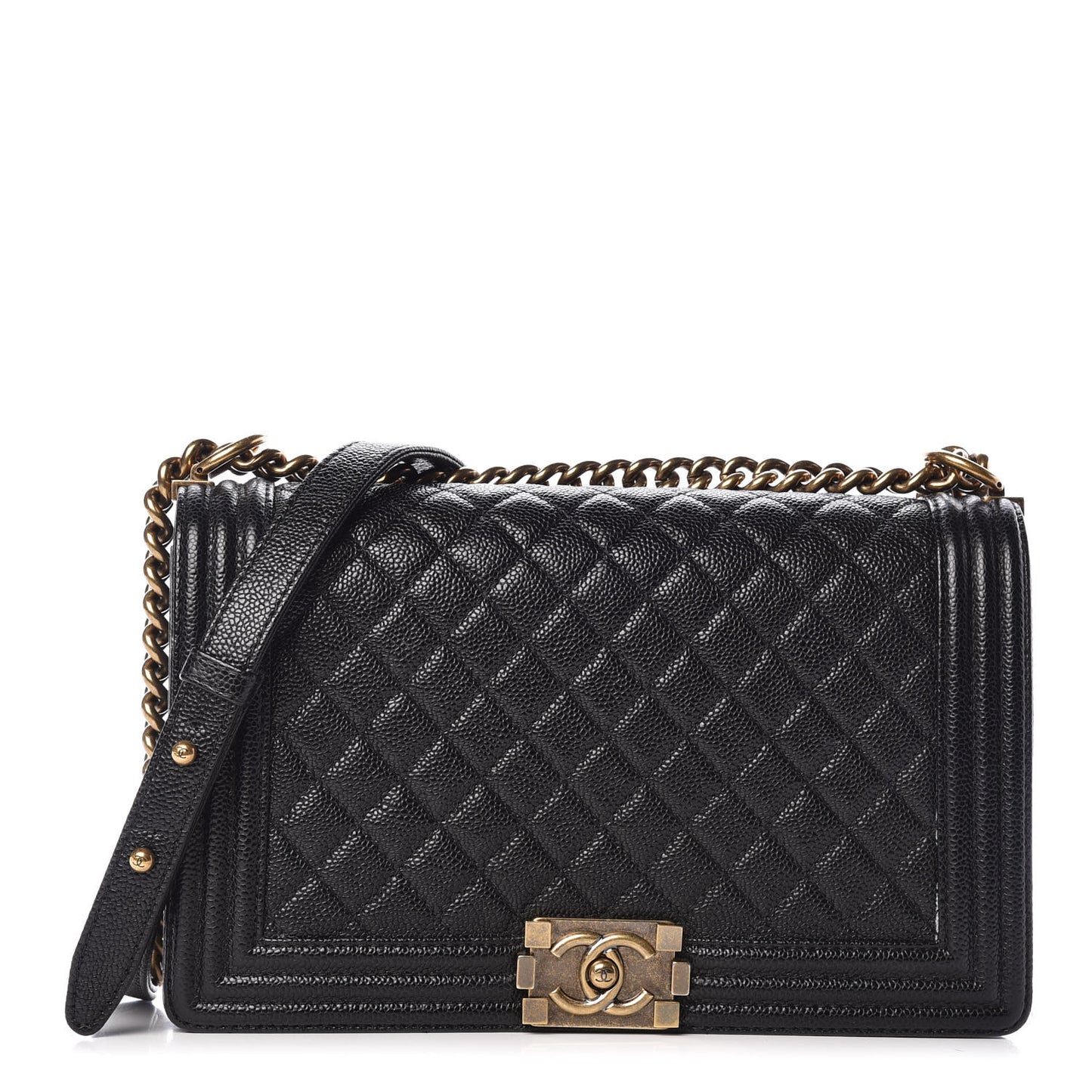 Caviar Quilted New Medium Boy Flap Black