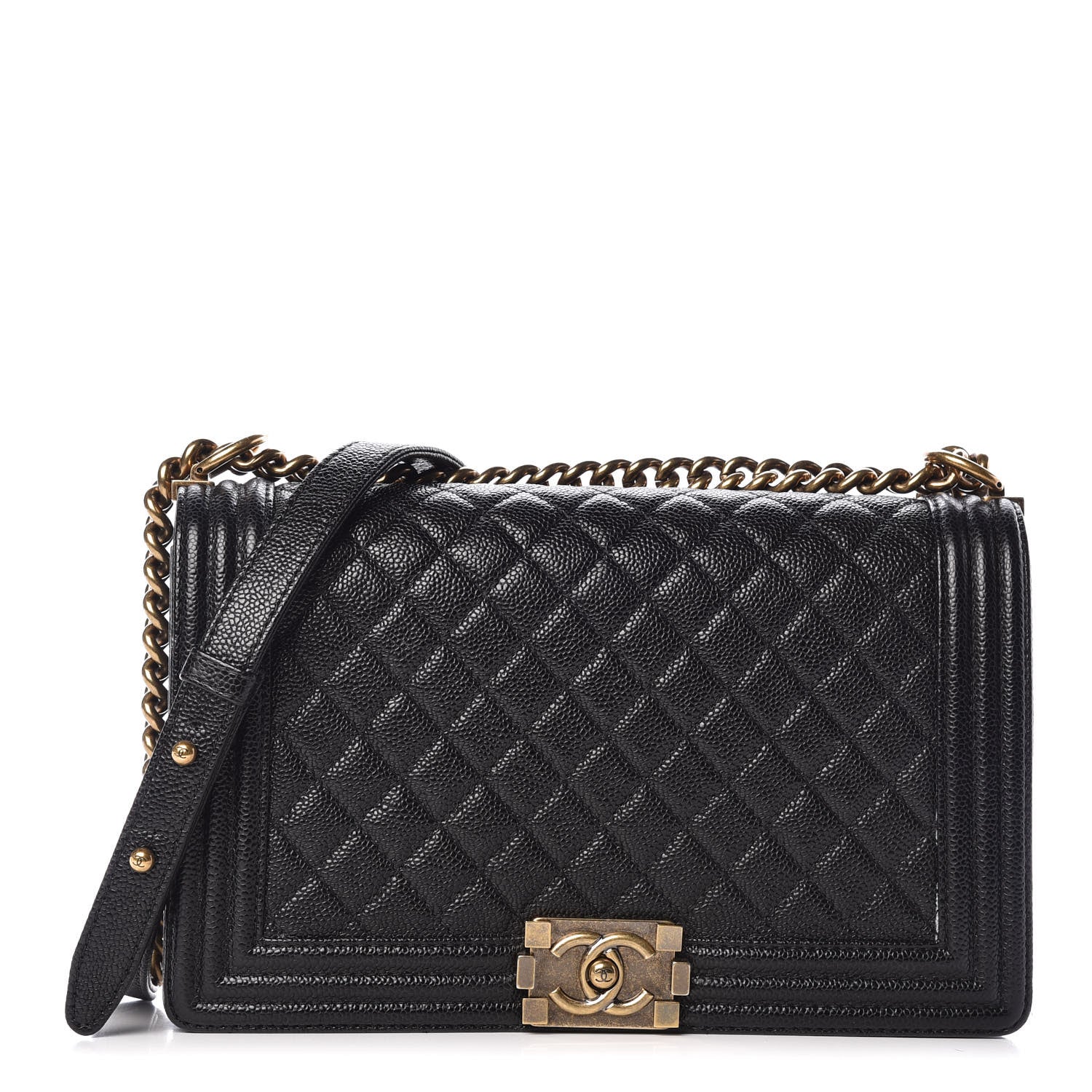 Chanel Caviar Quilted New Medium Boy Flap Black 1 of 12