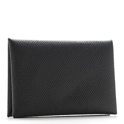 Hermes Epsom Calvi Card Case Black 3 of 7