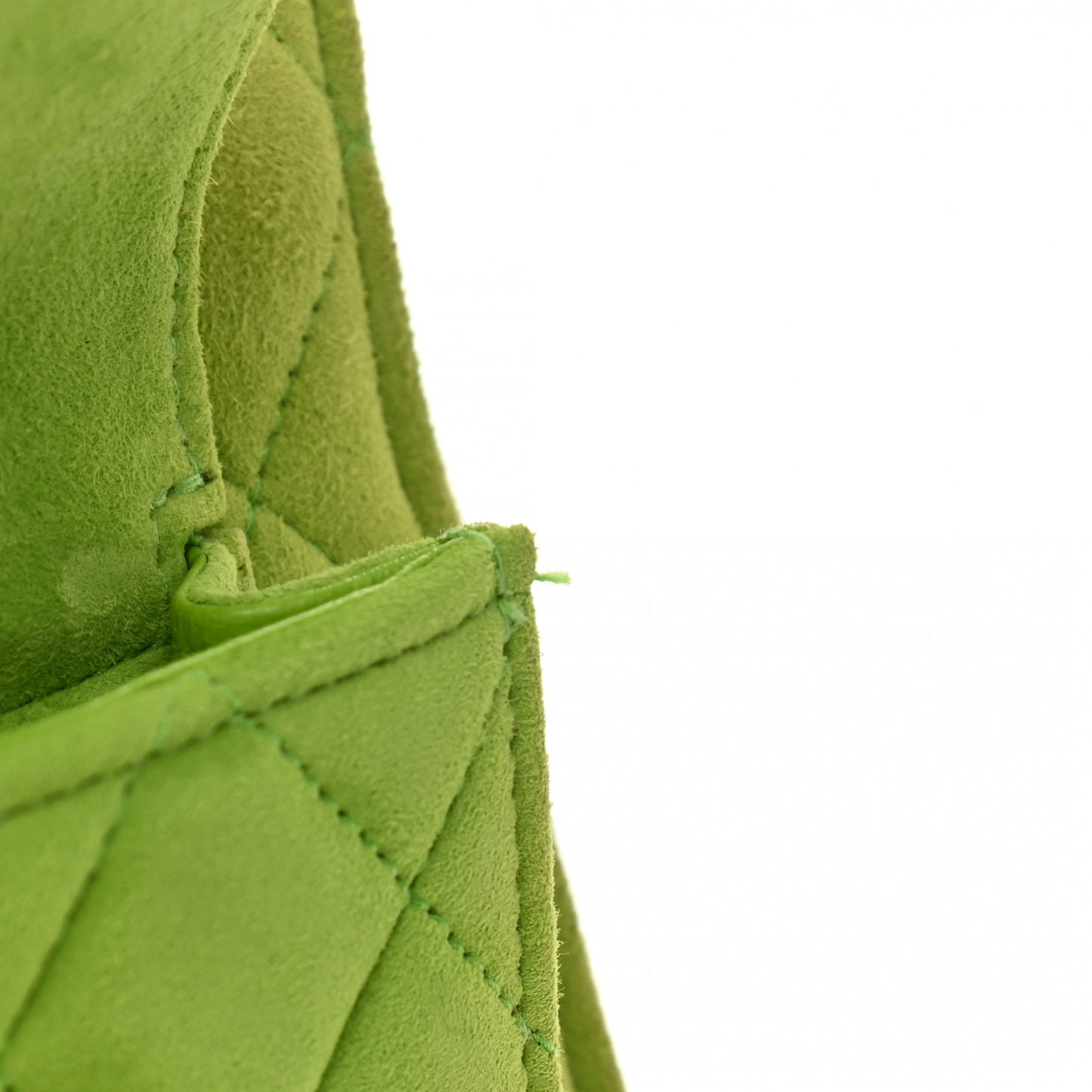 Suede Quilted CC Mini Shoulder Bag Green