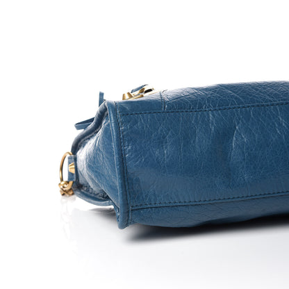 Balenciaga Agneau Arena Gold Metallic Edge Hardware S City Bleu Abysse 5 of 8