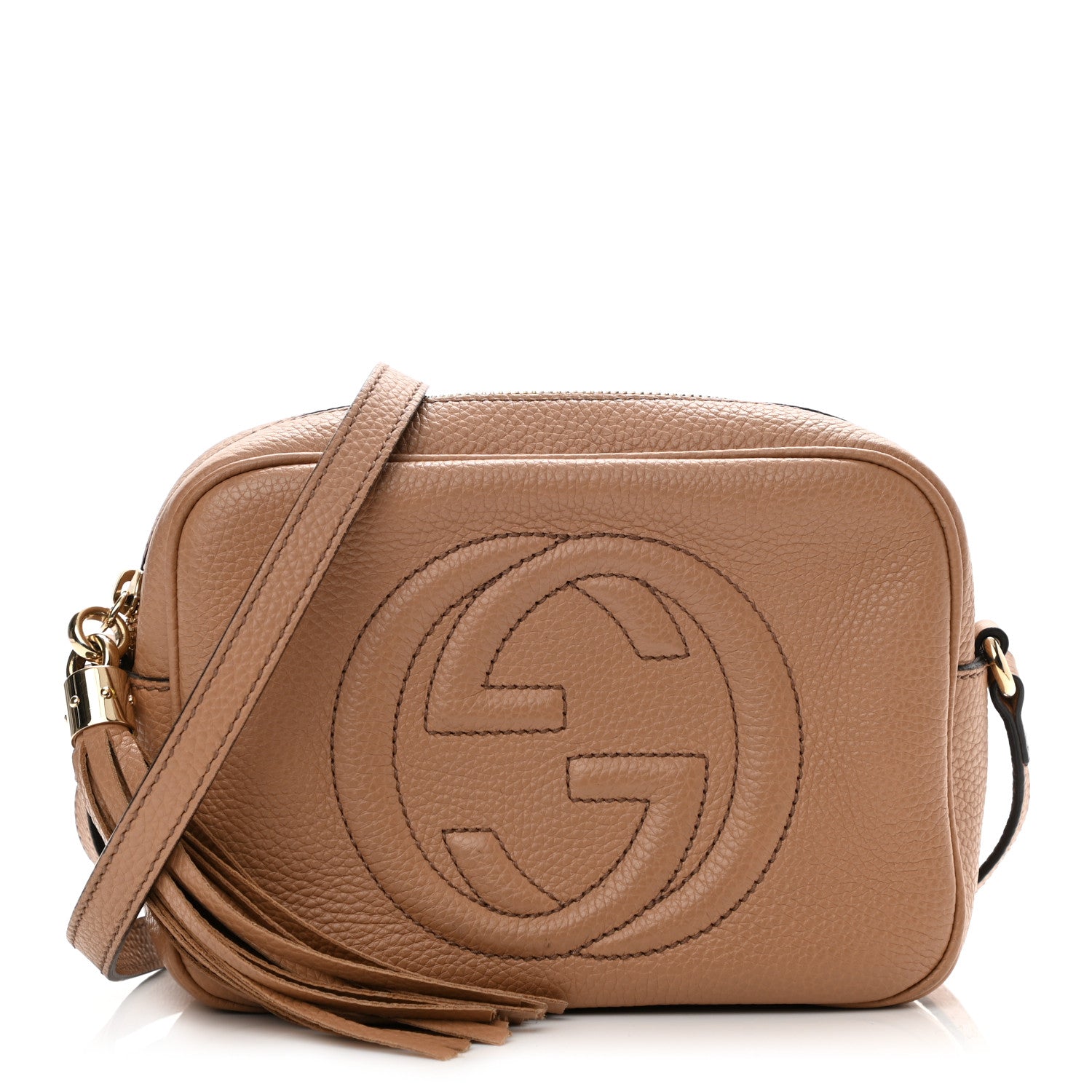 Gucci Pebbled Calfskin Small Soho Disco Bag Camelia 1 of 11
