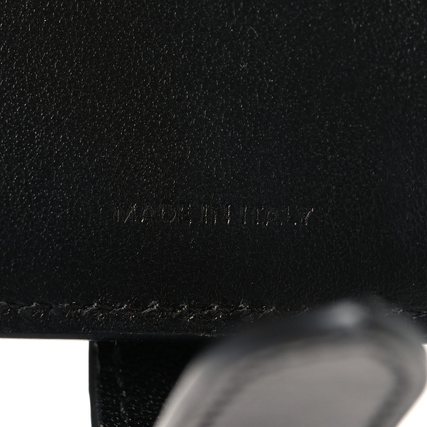Grained Calfskin Medium Multifunction Strap Wallet Black