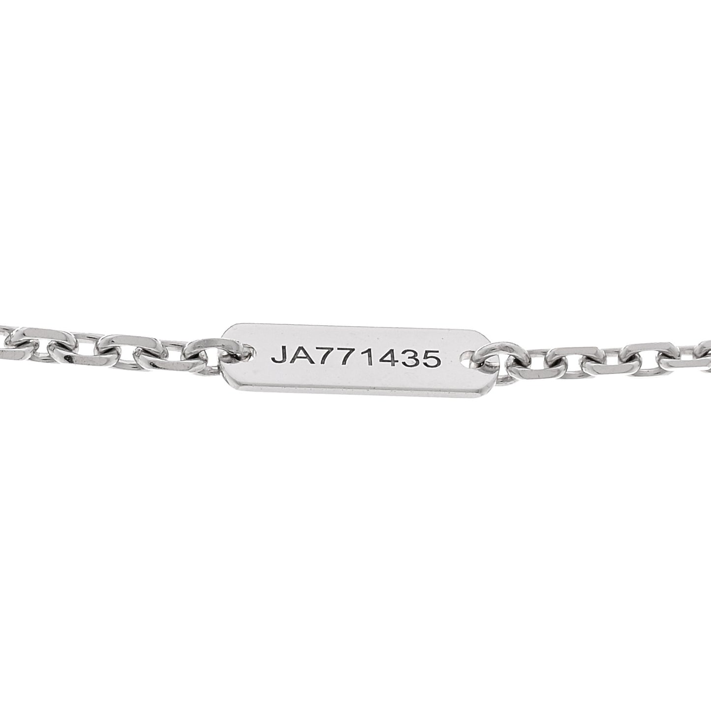VAN CLEEF & ARPELS 18K White Gold Diamond Magic Alhambra Long Necklace
