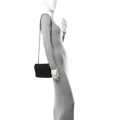 Prada Glace Calfskin Studded Crossbody Black 2 of 11