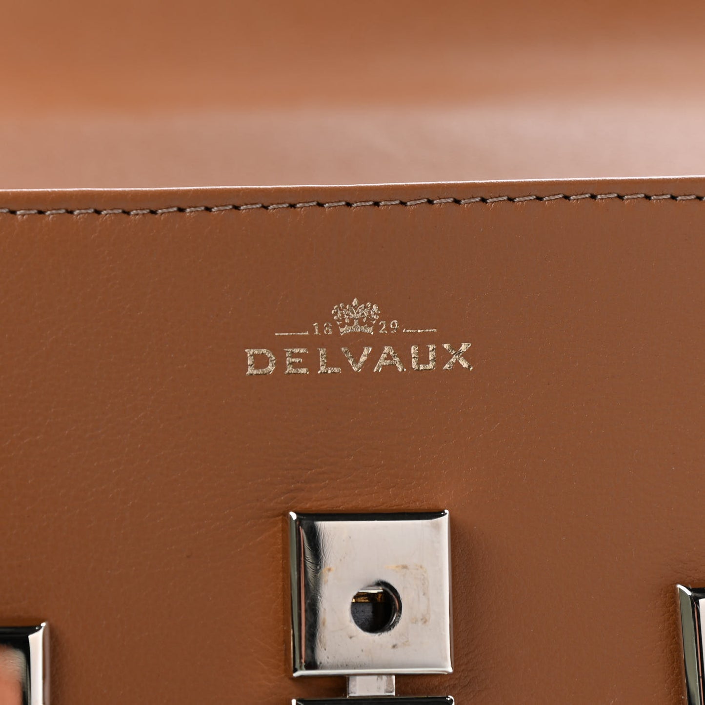 Calfskin MM Tempete Satchel Camel