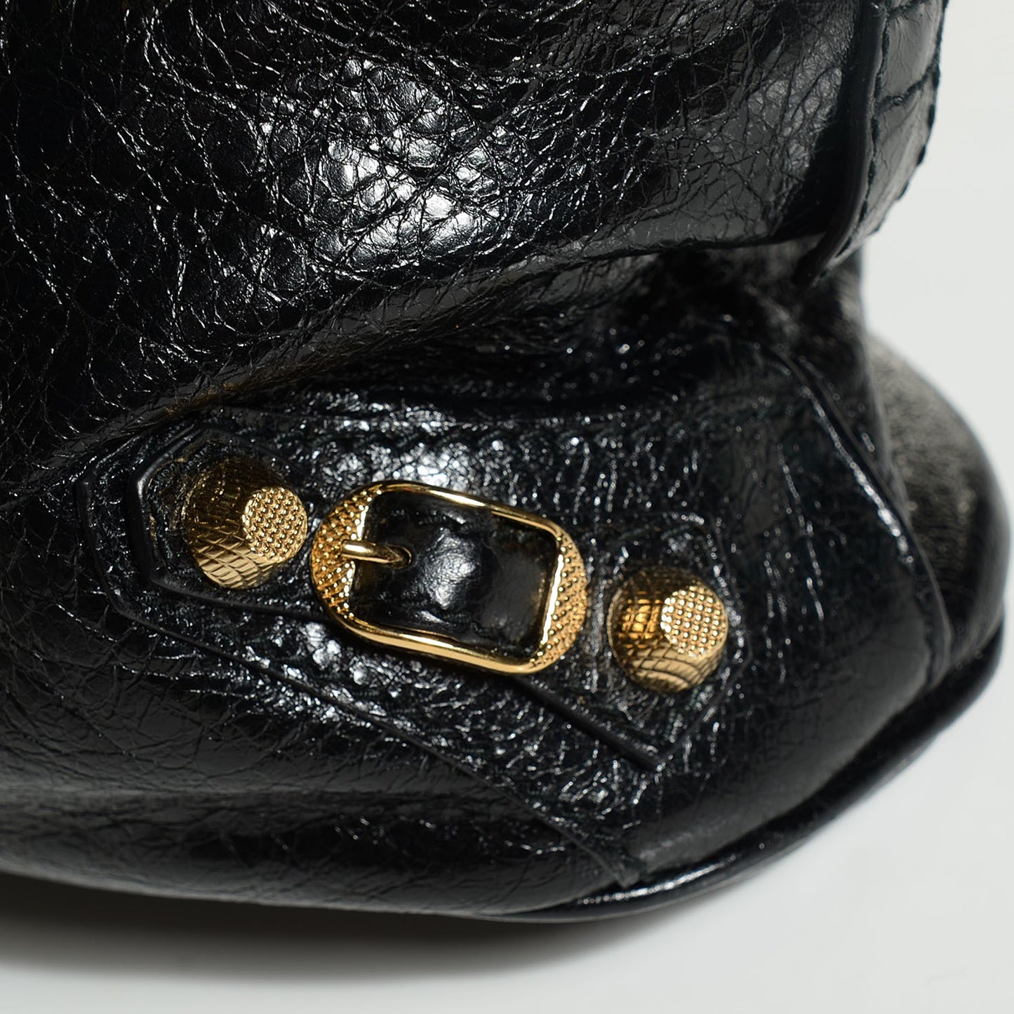 Agneau Giant 12 Gold Hardware Bowling Bag Black