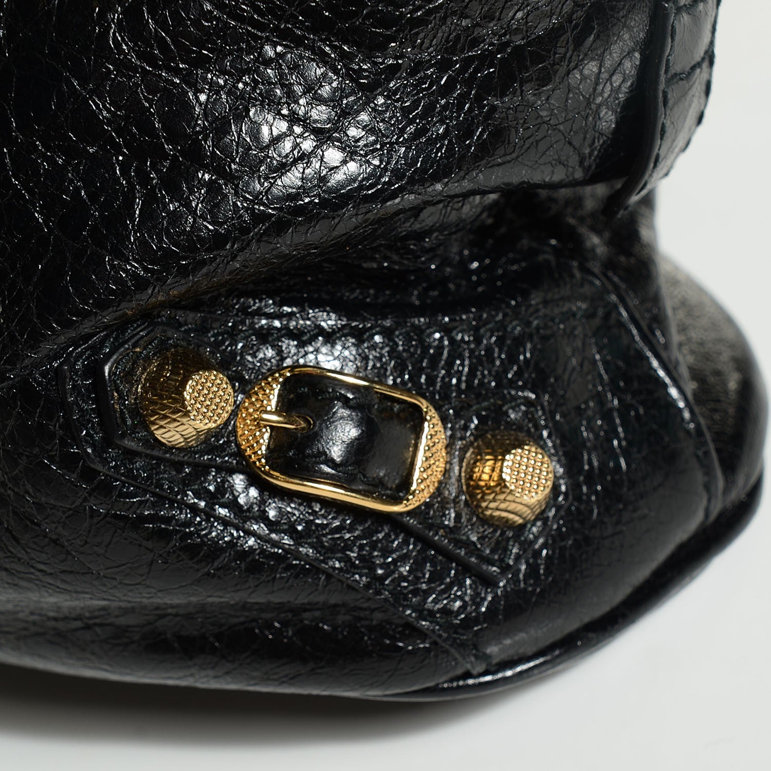 Balenciaga Agneau Giant 12 Gold Hardware Bowling Bag Black 8 of 14