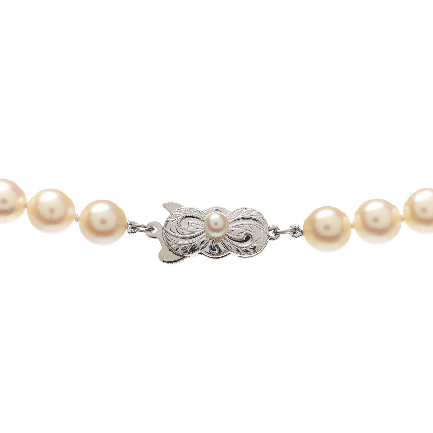 Mikimoto Sterling Silver Akoya Pearl 7-7.5mm Strand Necklace 17" 5 of 5