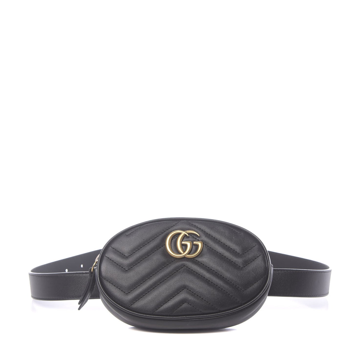 Calfskin Matelasse GG Marmont Belt Bag 75 30 Black