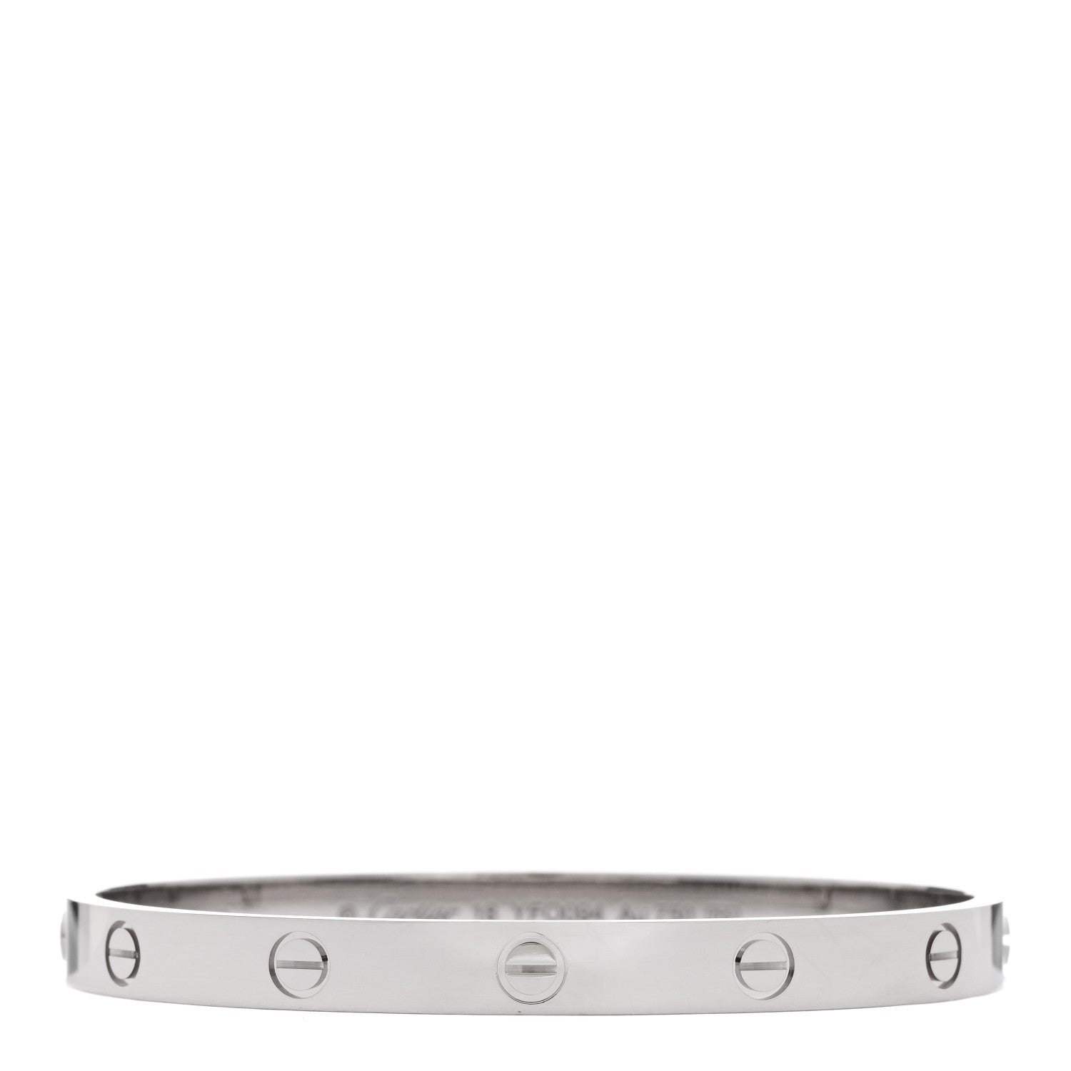 Cartier 18K White Gold LOVE Bracelet 18 1 of 9