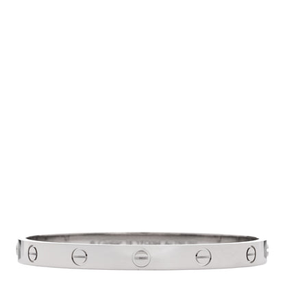 Cartier 18K White Gold LOVE Bracelet 18 1 of 9