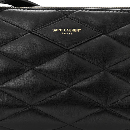 Saint Laurent Lambskin Quilted Gaby Zipped Shoulder Bag Black 8 of 10