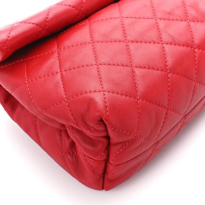 Chanel Lambskin Quilted Mini Roll Clutch Red 9 of 10