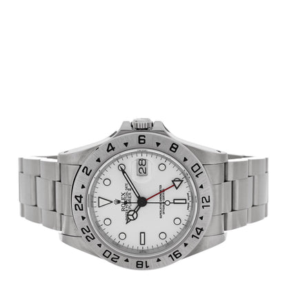 Rolex Stainless Steel 40mm Oyster Perpetual Date Explorer II Watch White 16570 2 of 4