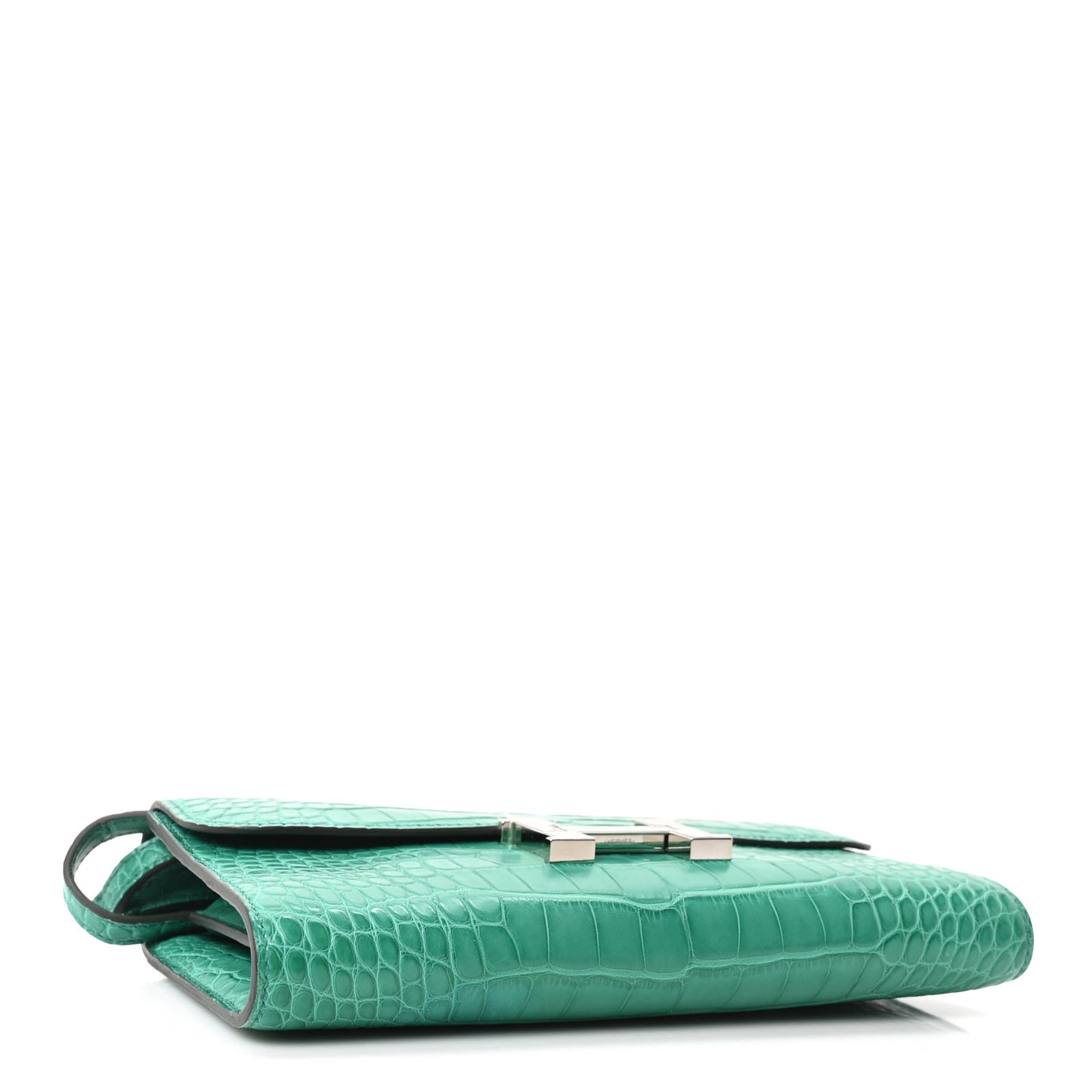 Matte Alligator Constance Long Wallet To Go Vert Jade