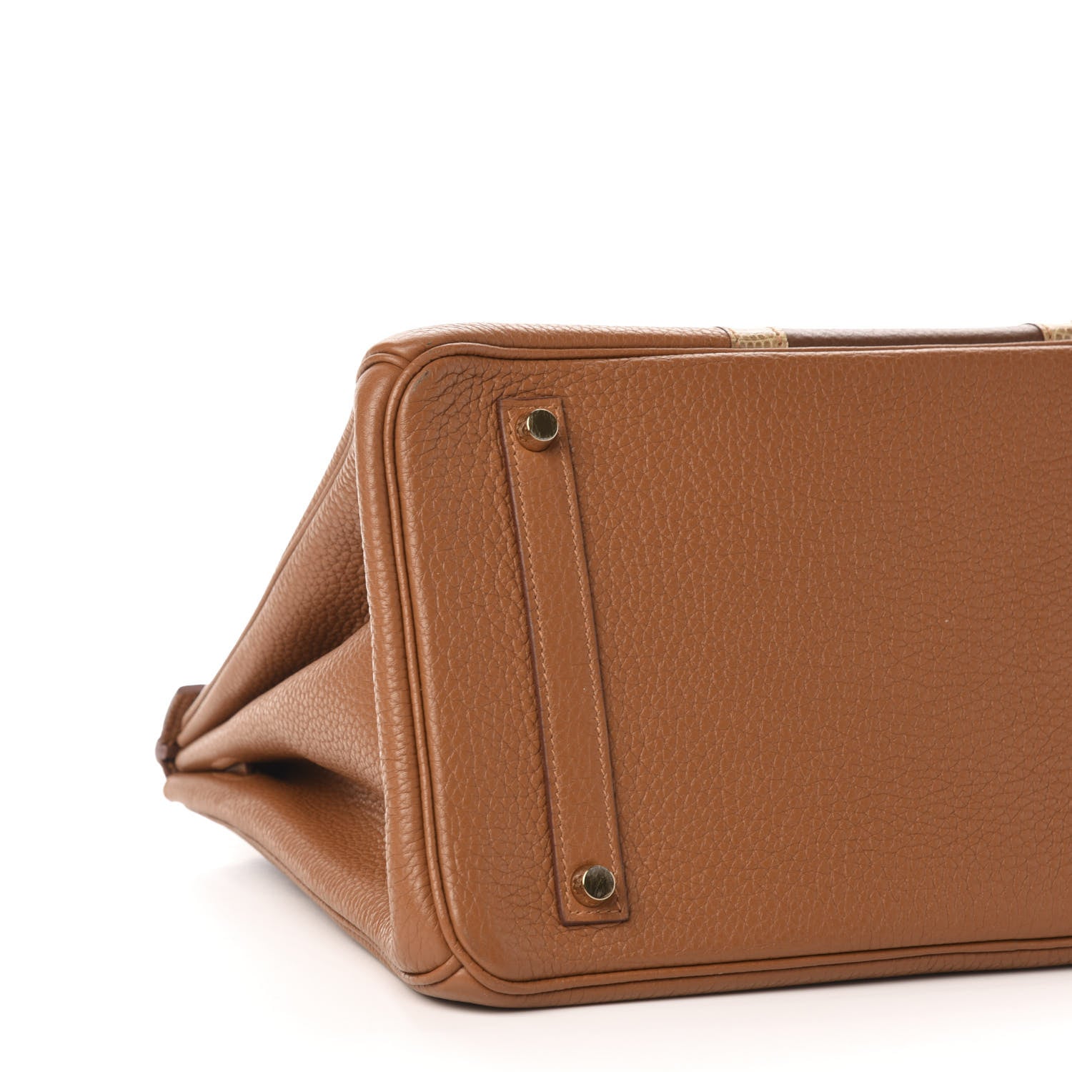 Hermes Taurillon Clemence Lizard Club Birkin 35 Gold Marron D'Inde 8 of 13