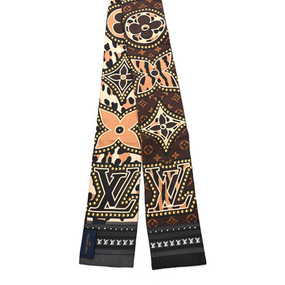 Louis Vuitton Silk Monogram LV World Bandeau Brown 2 of 4