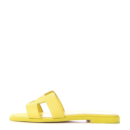 Hermes Epsom Oran Sandals 35 Jaune Pollen 1 of 11