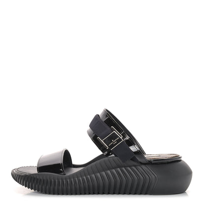 Louis Vuitton Patent Monogram Sandals 36 Black 2 of 13