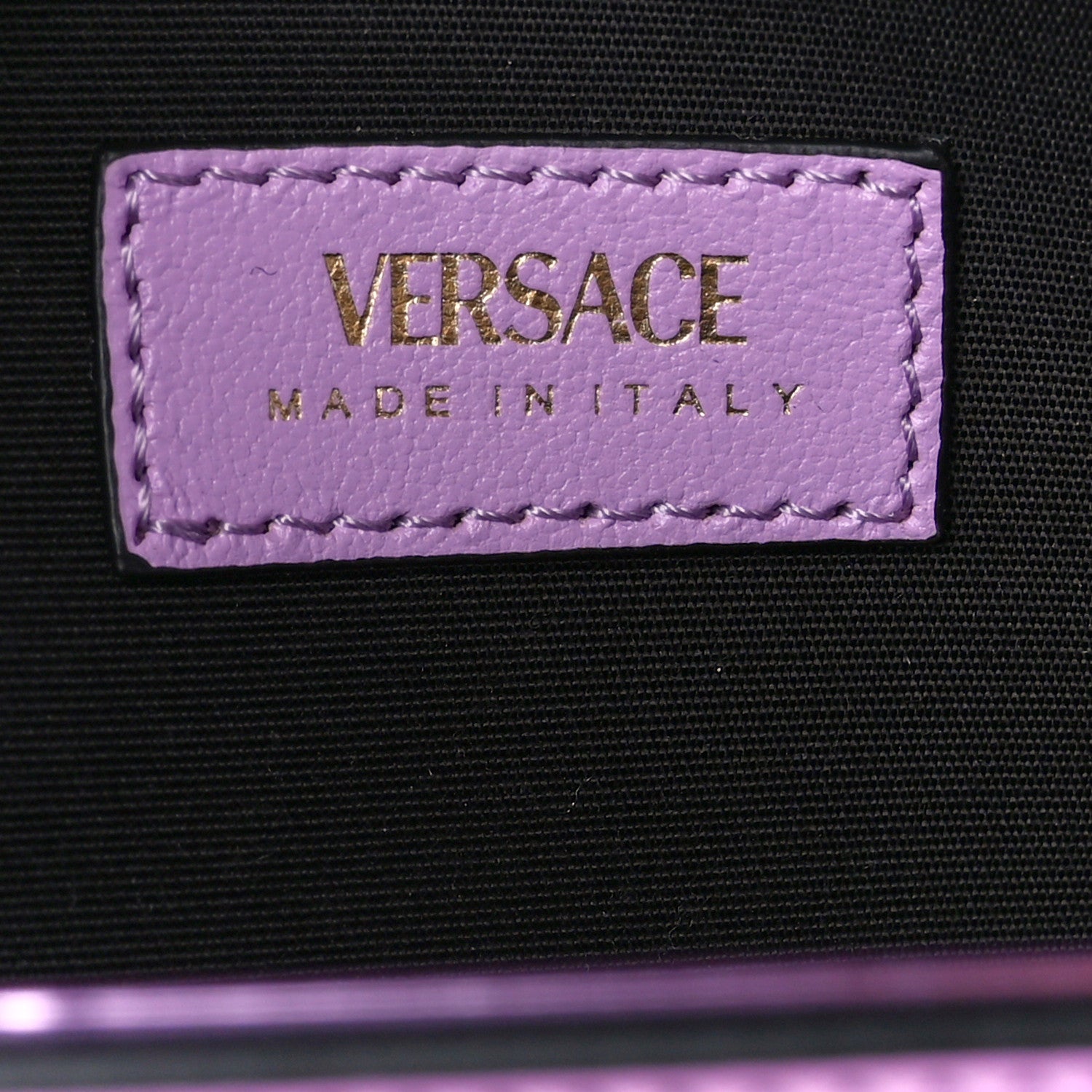 Versace Metallic Calfskin Medusa Evening Clutch Pink 6 of 10