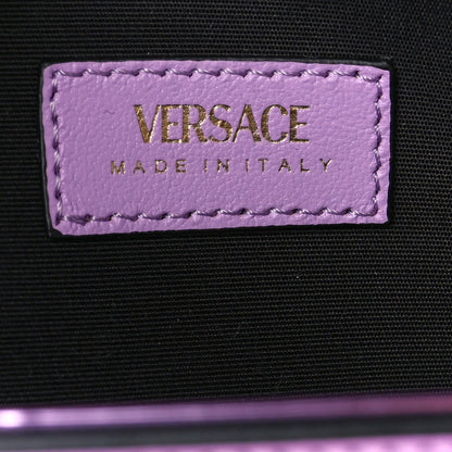 Versace Metallic Calfskin Medusa Evening Clutch Pink 6 of 10